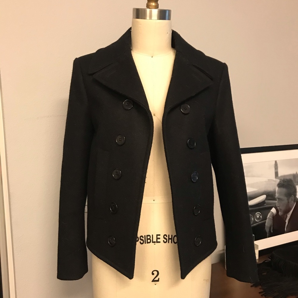 Saint Laurent cropped peacoat